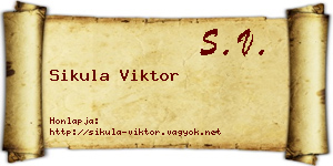 Sikula Viktor névjegykártya