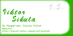 viktor sikula business card